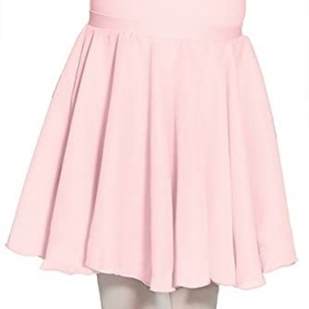 Mondor girls chiffon dance costume pink skirt 6X 7